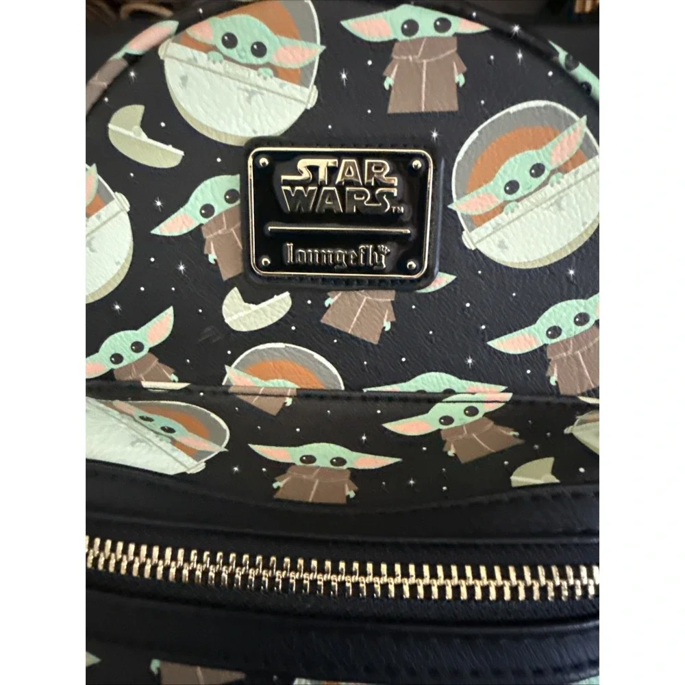 Disney Star Wars Loungefly Grogu Mandalorian Mini Faux Leather Backpack